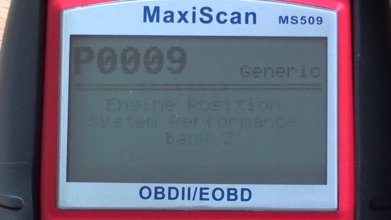 P0009 Code Engine Position System TroublePerformance Bank 2