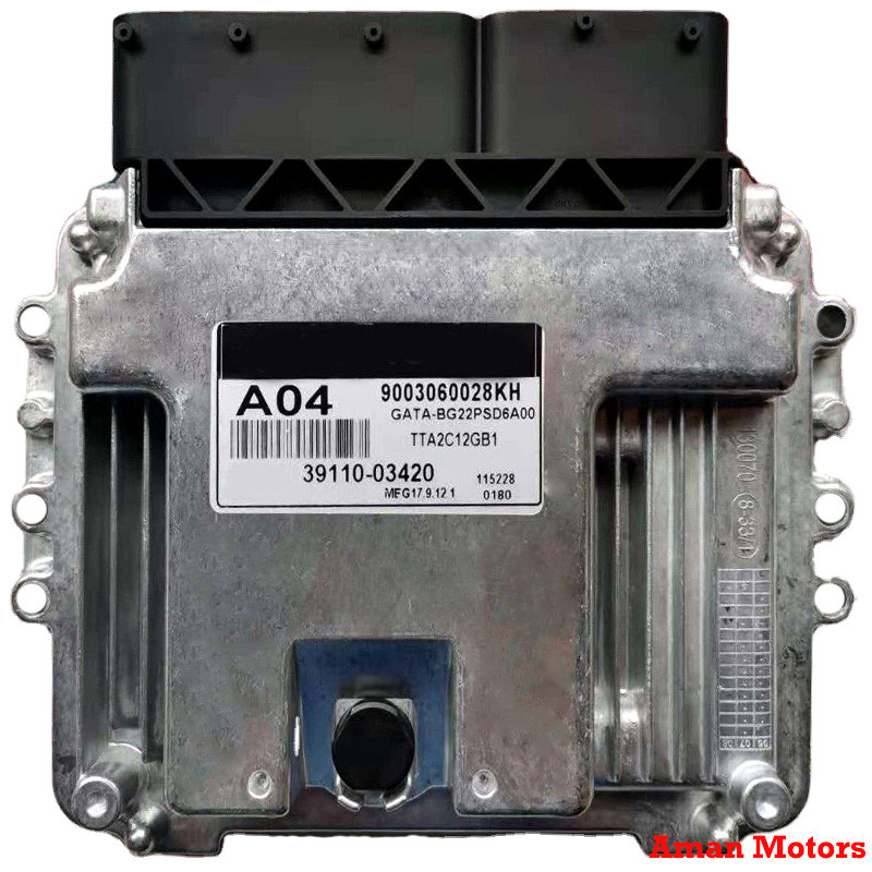 39110-03420 Hyundai Kia Electronic Control Unit ECU 39110-03420 A04 MEG17.9.12