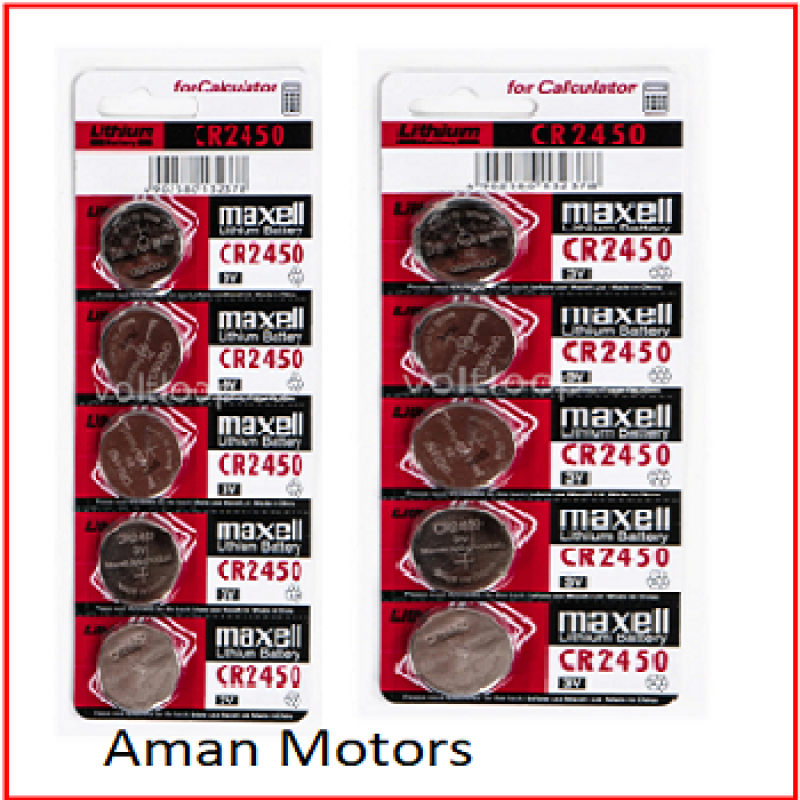 10 peace lot Maxell battery 2450 Car key & smart key Remote battery
