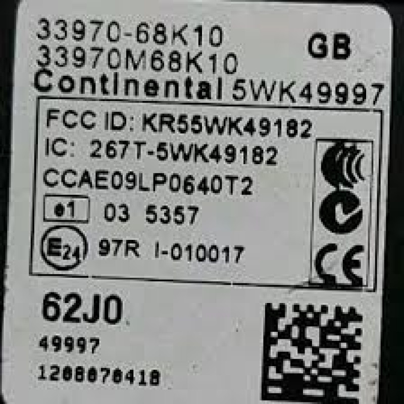 33970-68K10 Immobilizer ID box coil Suzuki Alto 5WK49997
