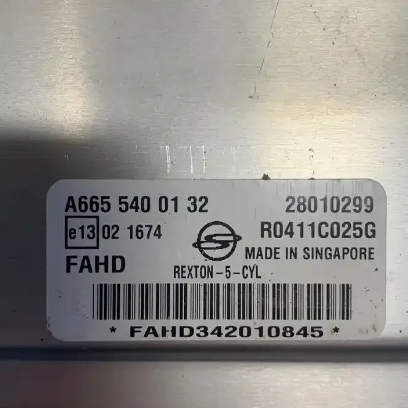 Engine Control Unit / ECU Ssangyong Rexton 2005 (A 665 540 01 32) R0411C025G