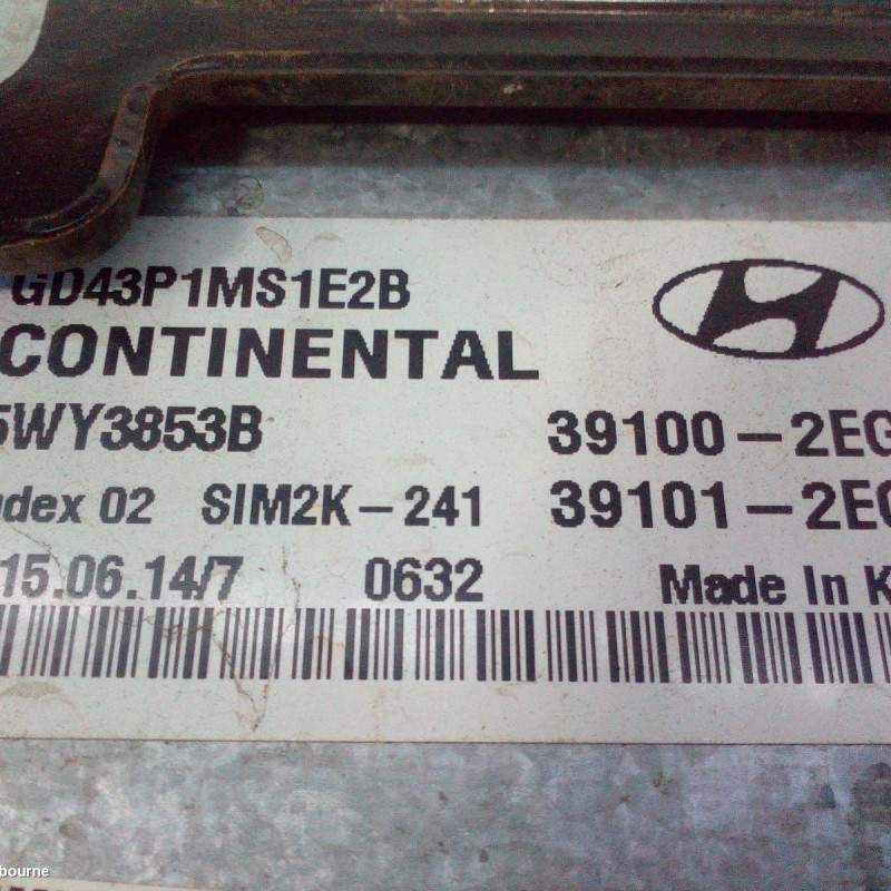 Hyundai 130 2014 5WY3R97A Engine Control Unit / ECU 39100-2EGJ1 (39101-2EGJ1) SIM2K-241 C85 Korea