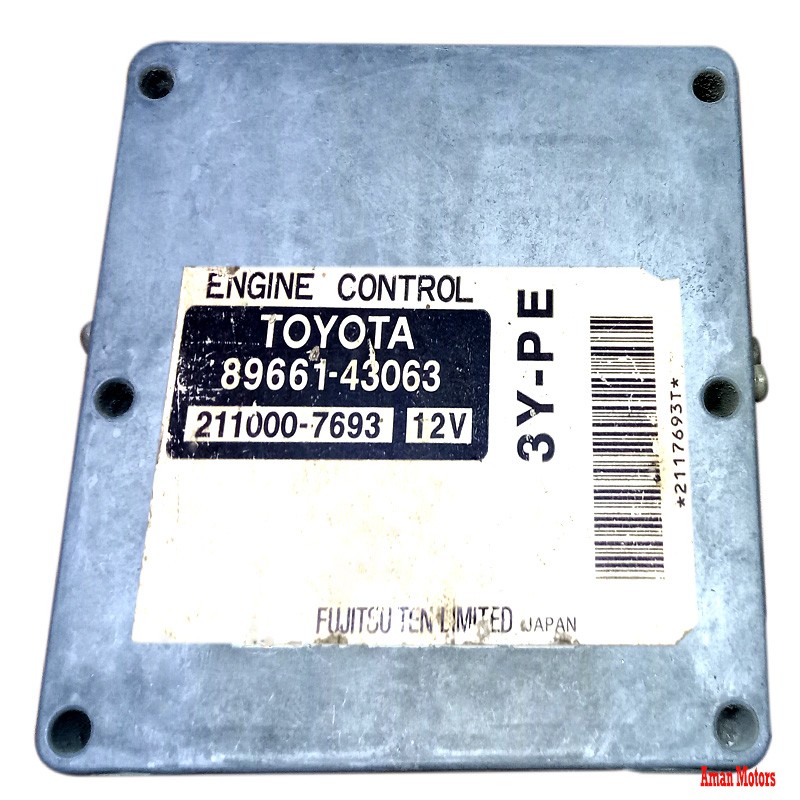 89661-43063 TOYOTA CROWN Engine Control Unit ECU 3Y-PE 89661-43063 211000-7693 Japan Used